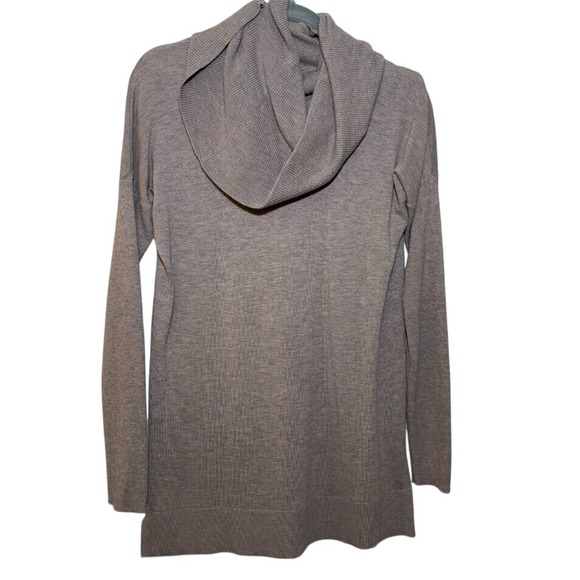 Caslon Sweaters - Caslon Cowl Neck Tunic Sweater Women's Small Taupe Gray Cozy Relaxed